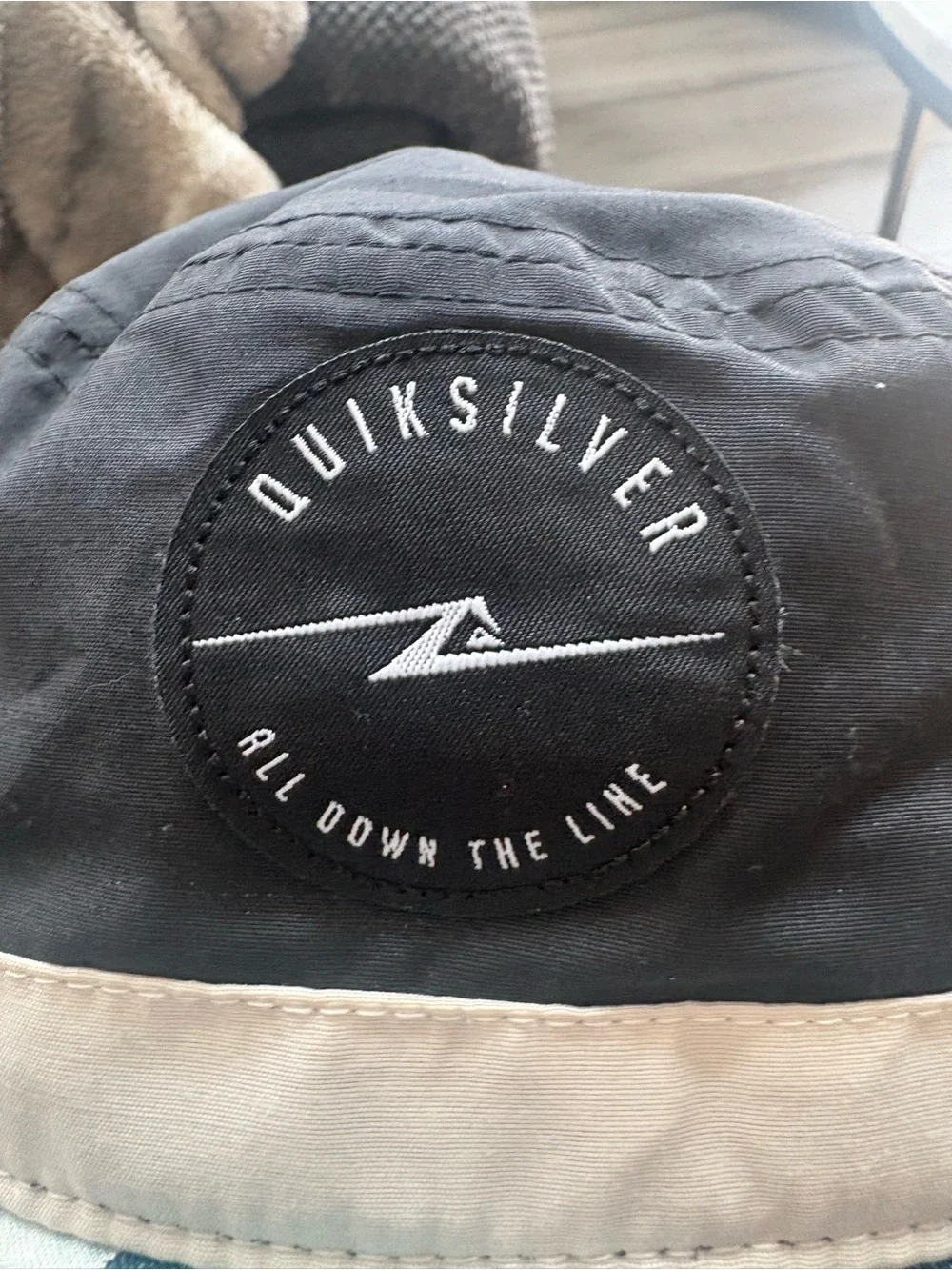 Quiksilver Two-Tone Black and Cream Bucket Hat